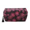 Dark Romance Floral Print Makeup Bag