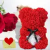 Artificial Rose Teddy Bear Gift for Mum – Decorative Flower Keepsake