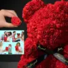 Artificial Rose Teddy Bear Gift for Mum – Decorative Flower Keepsake