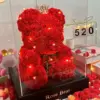 Artificial Rose Teddy Bear Gift for Mum – Decorative Flower Keepsake