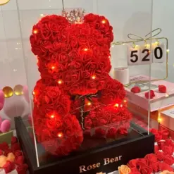Alternative view of Artificial Rose Teddy Bear Gift for Mum – Decorative Flower Keepsake