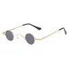 Small Round Sunglasses Metal Frame – UV400 Retro Punk Glasses for Men and Women