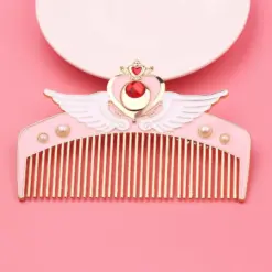 Anime Metal Hair Comb Cosplay Prop – Pink Cartoon Decorative Hair Accessory
