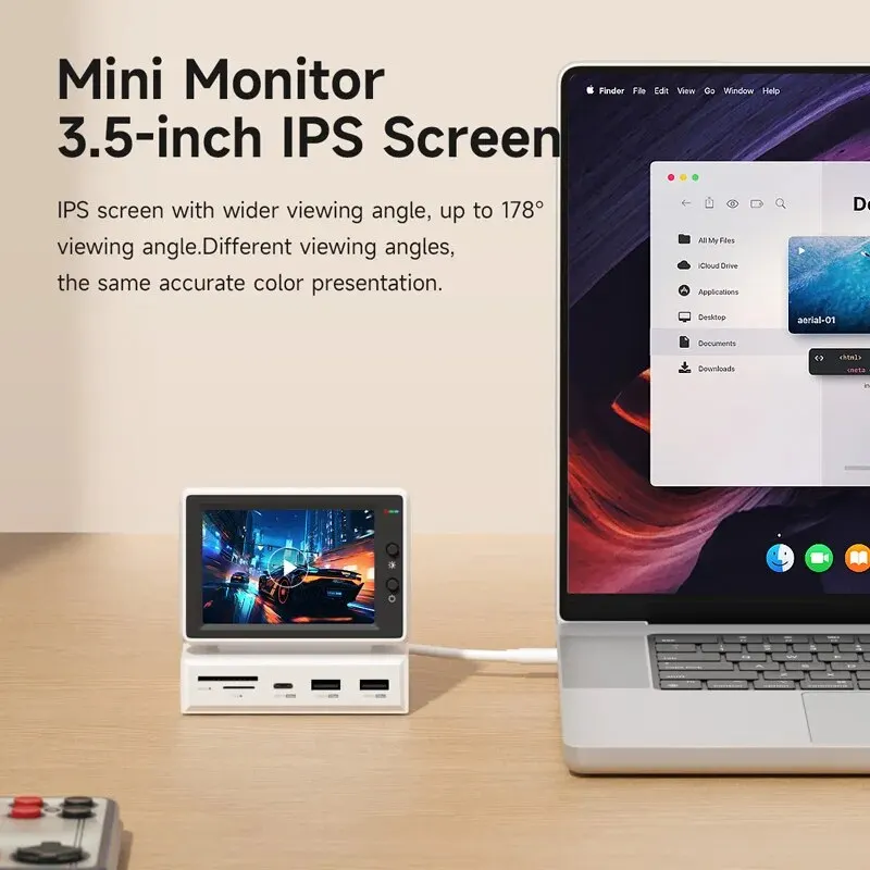3.5 Inch IPS Mini Screen USB C Hub – PC CPU RAM Monitor Display with AIDA64 3.5 Inch IPS Mini Screen USB C Hub – PC CPU RAM Monitor Display with AIDA64 - Image 4