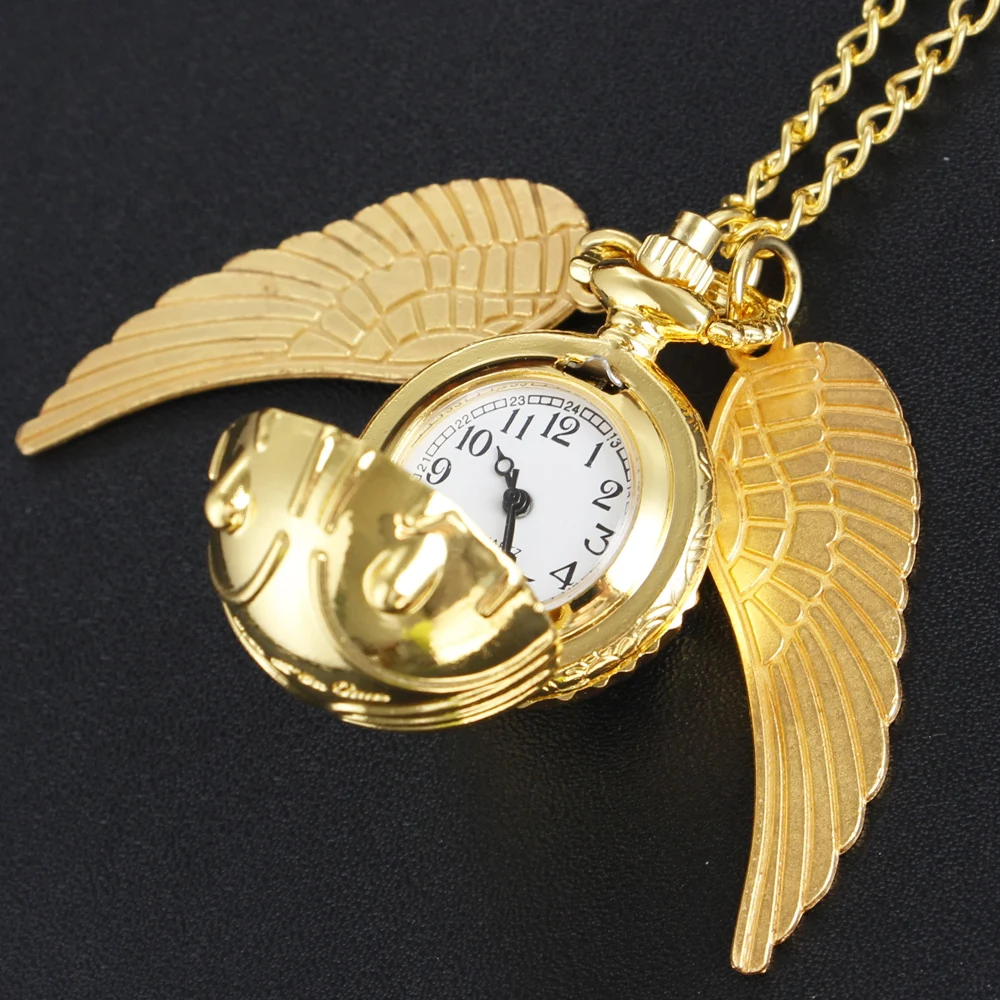 Magic Gold Fairy Ball Pocket Watch Necklace – Vintage Quartz Pendant Watch Magic Gold Fairy Ball Pocket Watch Necklace – Vintage Quartz Pendant Watch - Image 5