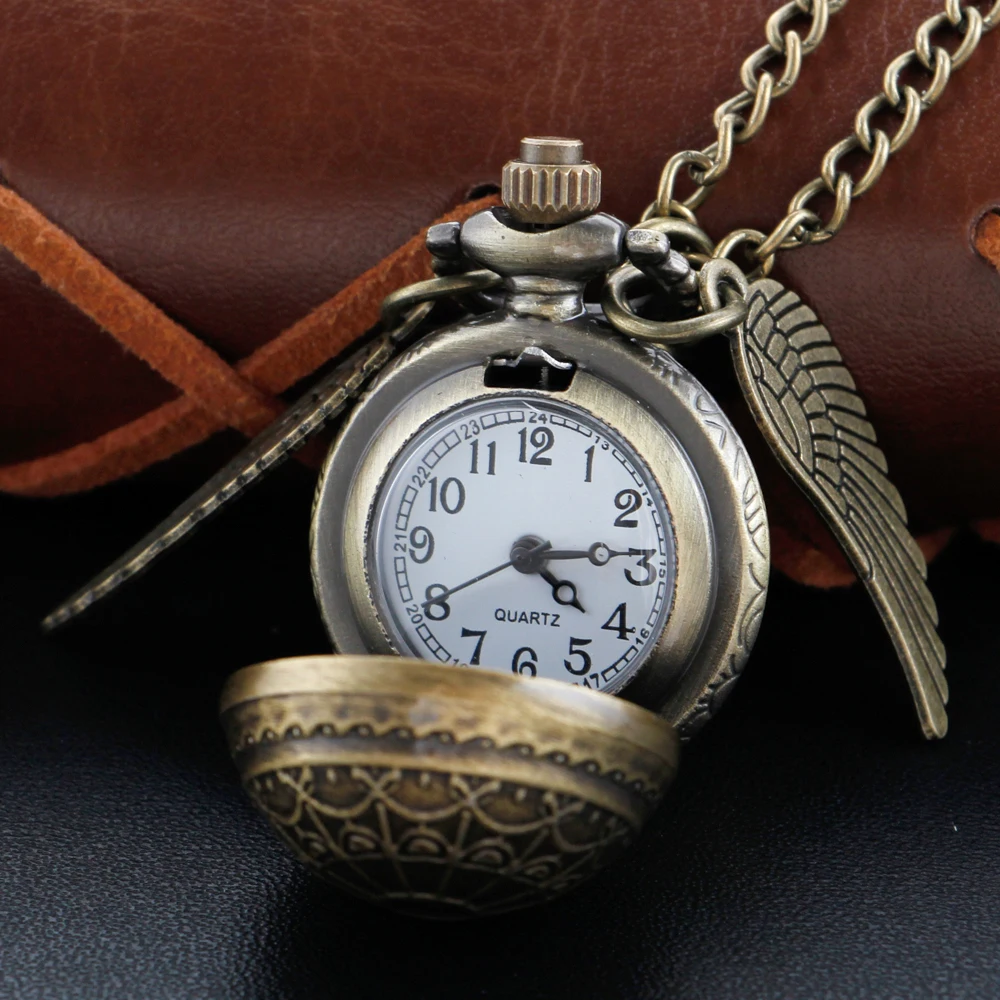 Magic Gold Fairy Ball Pocket Watch Necklace – Vintage Quartz Pendant Watch Magic Gold Fairy Ball Pocket Watch Necklace – Vintage Quartz Pendant Watch - Image 12