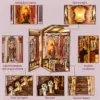 DIY Book Nook Cathedral 3D Wooden Puzzle Bookend Kit with Light Effect DIY Book Nook Cathedral 3D Wooden Puzzle Bookend Kit with Light Effect