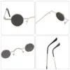 Small Round Sunglasses Metal Frame – UV400 Retro Punk Glasses for Men and Women