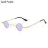 Small Round Sunglasses Metal Frame – UV400 Retro Punk Glasses for Men and Women