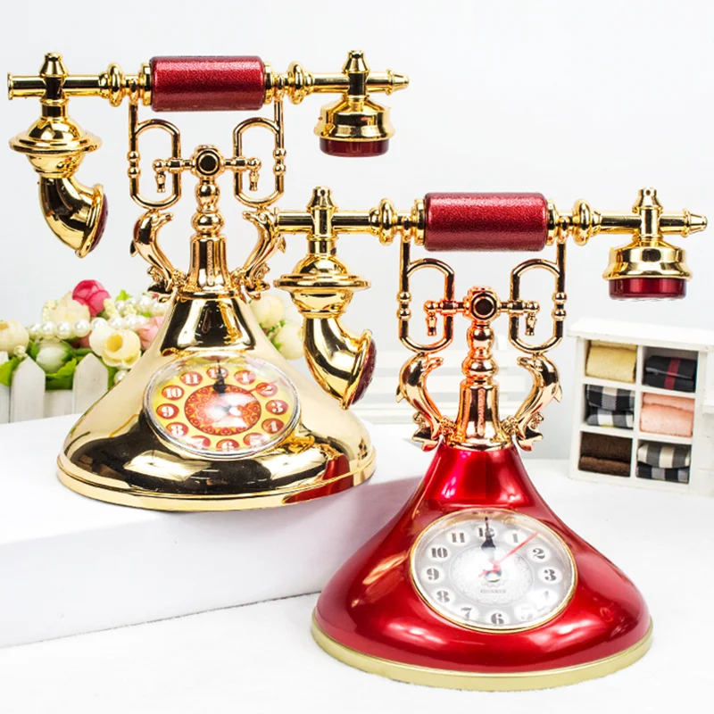 Retro Telephone Alarm Clock – Vintage Desk Clock Home Decoration Retro Telephone Alarm Clock – Vintage Desk Clock Home Decoration - Image 5