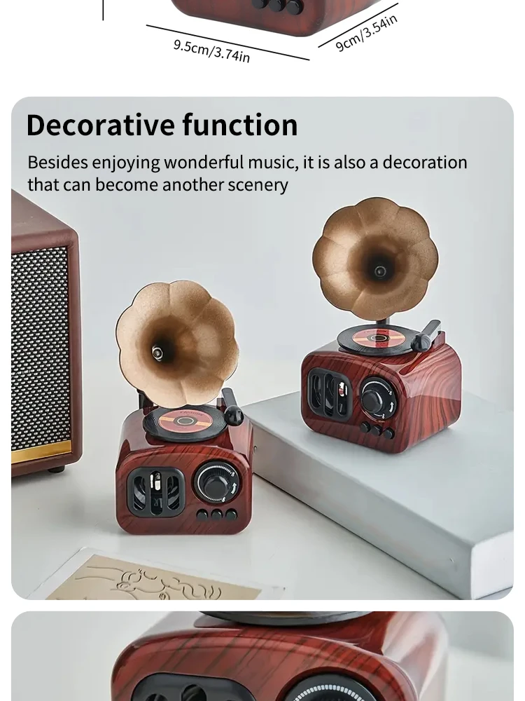 Vintage Gramophone Music Box – Decorative Wind-Up Home Ornament Vintage Gramophone Music Box – Decorative Wind-Up Home Ornament - Image 12