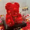 Artificial Rose Teddy Bear Gift for Mum – Decorative Flower Keepsake
