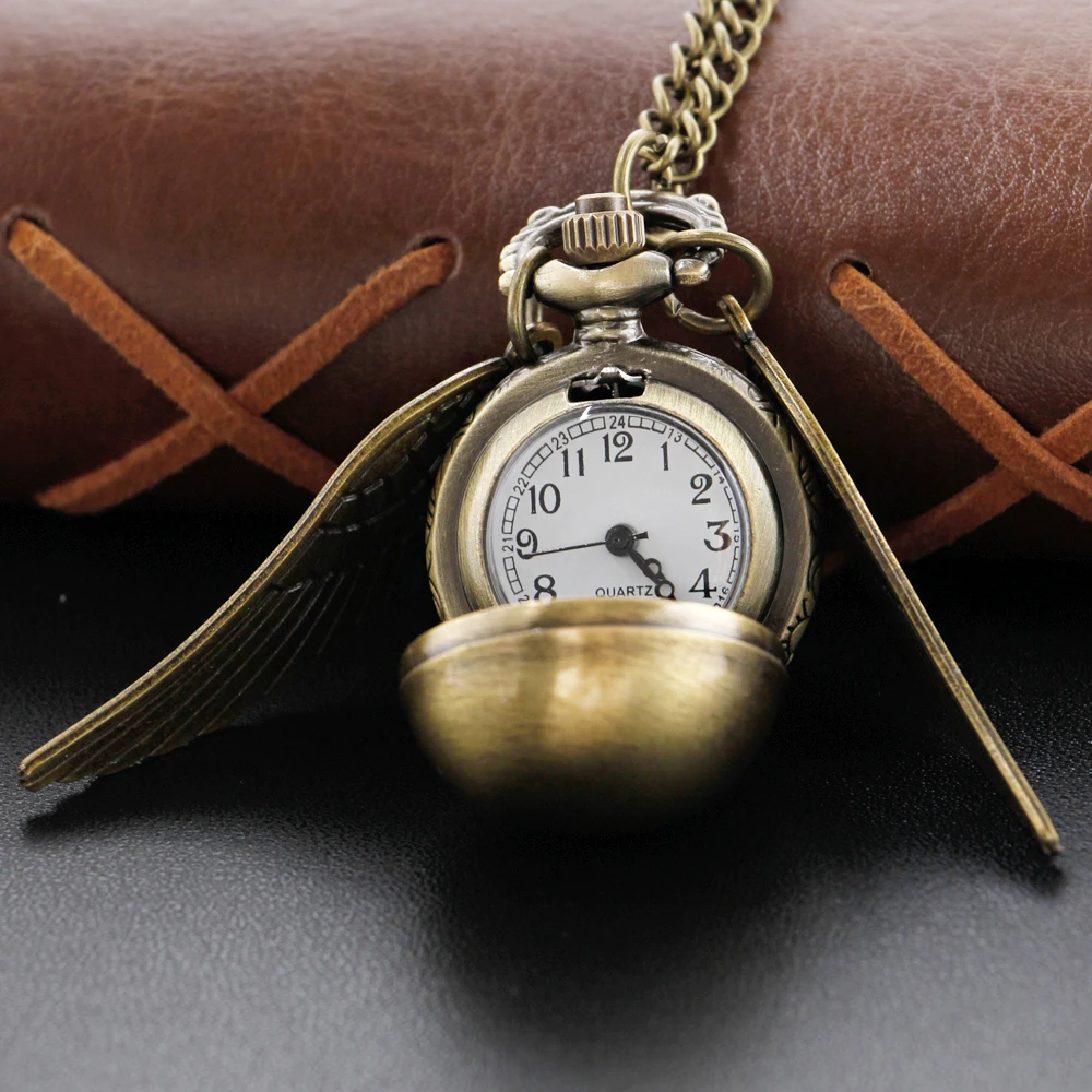 Magic Gold Fairy Ball Pocket Watch Necklace – Vintage Quartz Pendant Watch Magic Gold Fairy Ball Pocket Watch Necklace – Vintage Quartz Pendant Watch - Image 19
