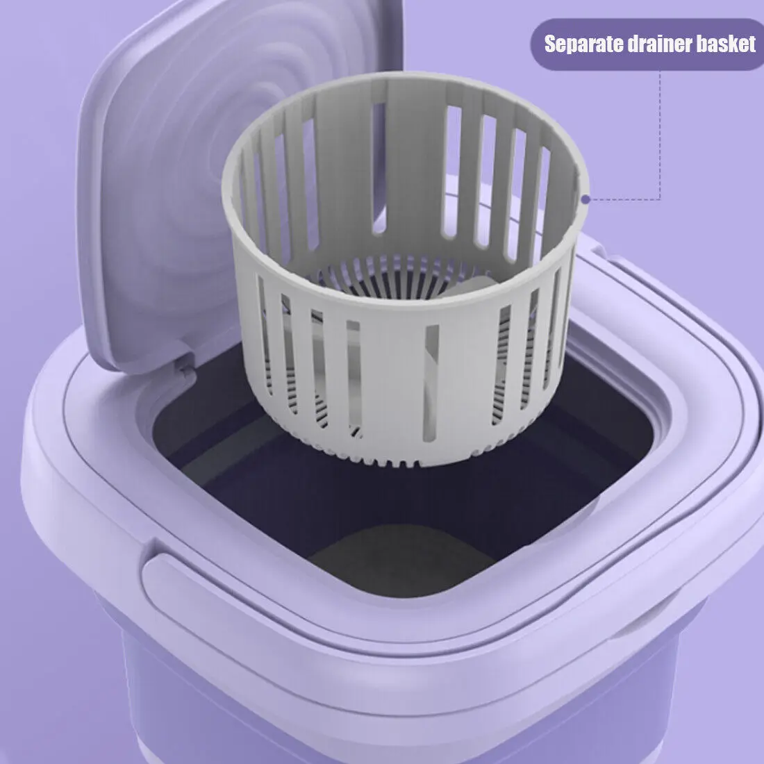 8L Portable Folding Washing Machine with Spin Dryer – Mini Travel Washer 8L Portable Folding Washing Machine with Spin Dryer – Mini Travel Washer - Image 13