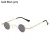 Small Round Sunglasses Metal Frame – UV400 Retro Punk Glasses for Men and Women