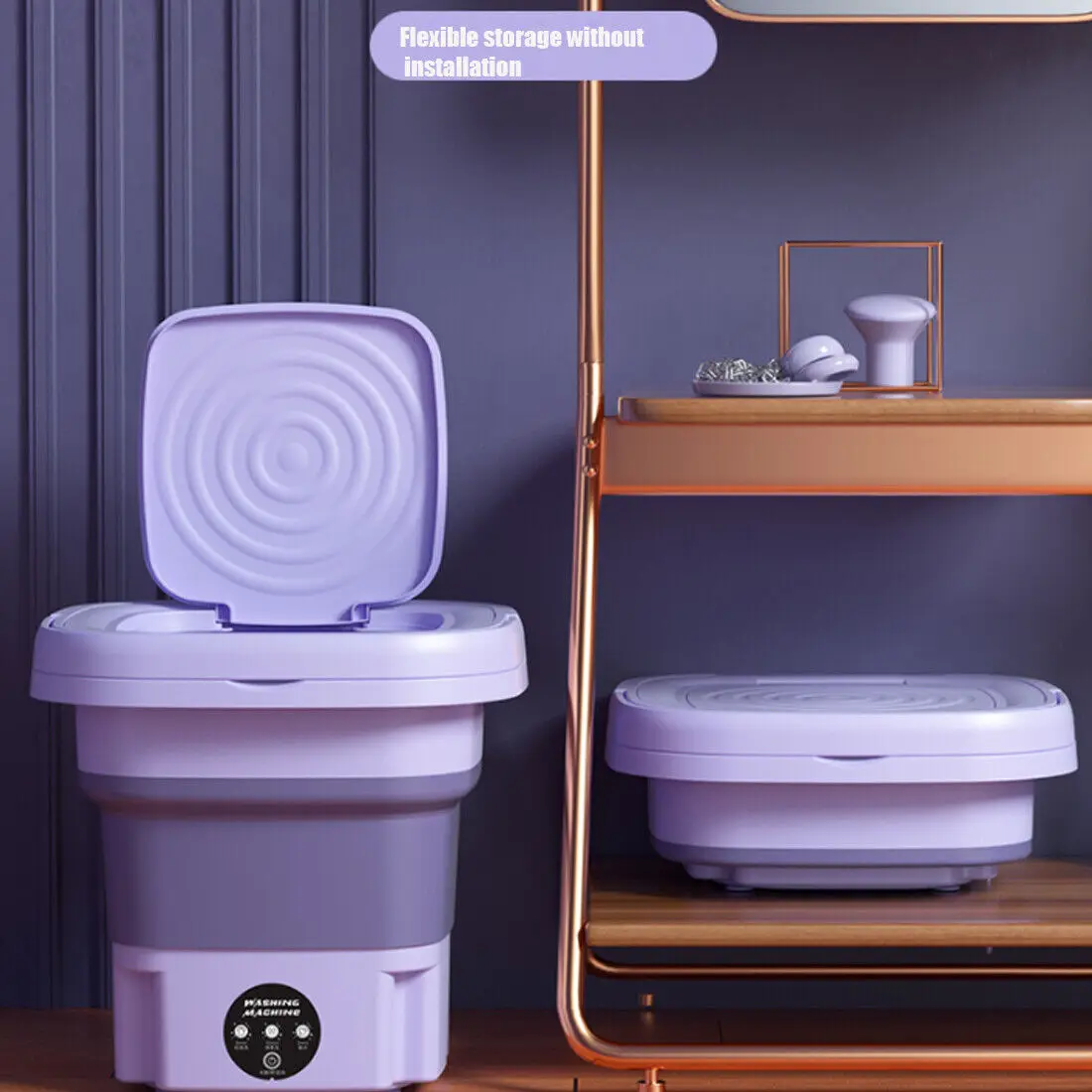 8L Portable Folding Washing Machine with Spin Dryer – Mini Travel Washer 8L Portable Folding Washing Machine with Spin Dryer – Mini Travel Washer - Image 14