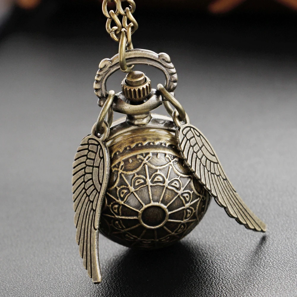 Magic Gold Fairy Ball Pocket Watch Necklace – Vintage Quartz Pendant Watch Magic Gold Fairy Ball Pocket Watch Necklace – Vintage Quartz Pendant Watch - Image 14