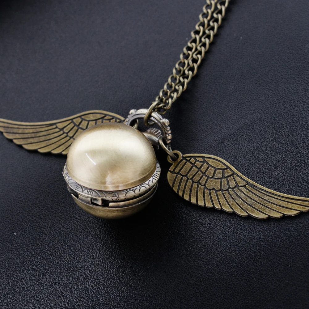 Magic Gold Fairy Ball Pocket Watch Necklace – Vintage Quartz Pendant Watch Magic Gold Fairy Ball Pocket Watch Necklace – Vintage Quartz Pendant Watch - Image 21