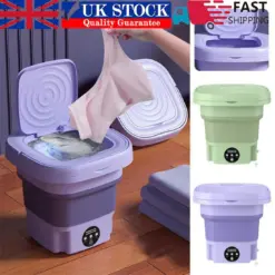 8L Portable Folding Washing Machine with Spin Dryer – Mini Travel Washer