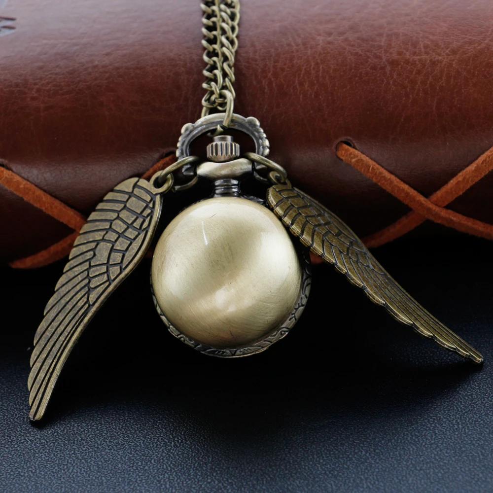 Magic Gold Fairy Ball Pocket Watch Necklace – Vintage Quartz Pendant Watch Magic Gold Fairy Ball Pocket Watch Necklace – Vintage Quartz Pendant Watch - Image 8