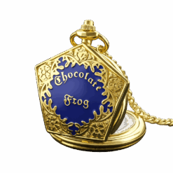 Gold Quartz Steampunk Pocket Watch Necklace with Chain – Vintage Unisex Pendant