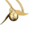 Magic Gold Fairy Ball Pocket Watch Necklace – Vintage Quartz Pendant Watch