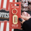 Admit One to the Abyss Circus Ticket Keyring