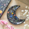 Midnight Bloom Crescent Moon Trinket Dish
