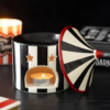 Black Striped Circus Tent Oil Burner