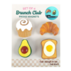 Brunch Club Fridge Magnet Set