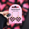 Checkerboard Heart Earrings
