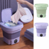 8L Portable Folding Washing Machine with Spin Dryer – Mini Travel Washer