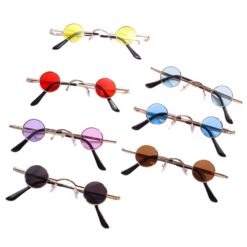 Small Round Sunglasses Metal Frame – UV400 Retro Punk Glasses for Men and Women