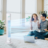 White Tower Fan with Remote Control – 3 Speed Oscillating Cooling Fan with Timer White Tower Fan with Remote Control – 3 Speed Oscillating Cooling Fan with Timer