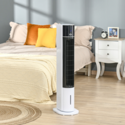 Alternative view of Bladeless Evaporative Air Cooler Tower Fan – Oscillating Fan with Humidifier and Remote