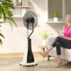 Spray Misting Pedestal Fan with Oscillation, Tilt, Wheels and Remote Control