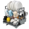 Grey 2 Tier Dish Drainer Rack – Detachable Kitchen Drying Organiser