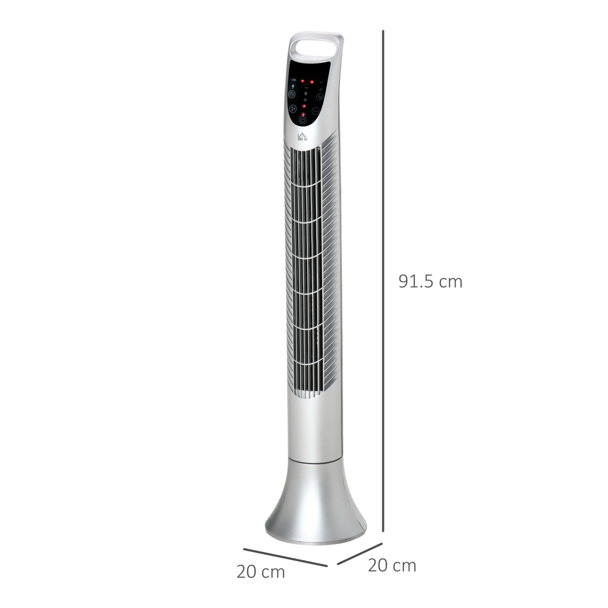 Silver Tower Fan with Remote Control – 3 Speed Oscillating Cooling Fan with Timer Silver Tower Fan with Remote Control – 3 Speed Oscillating Cooling Fan with Timer - Image 3