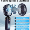 Handheld Mini Fan USB Rechargeable – Strong Wind Portable Fan with 180° Adjustable Head
