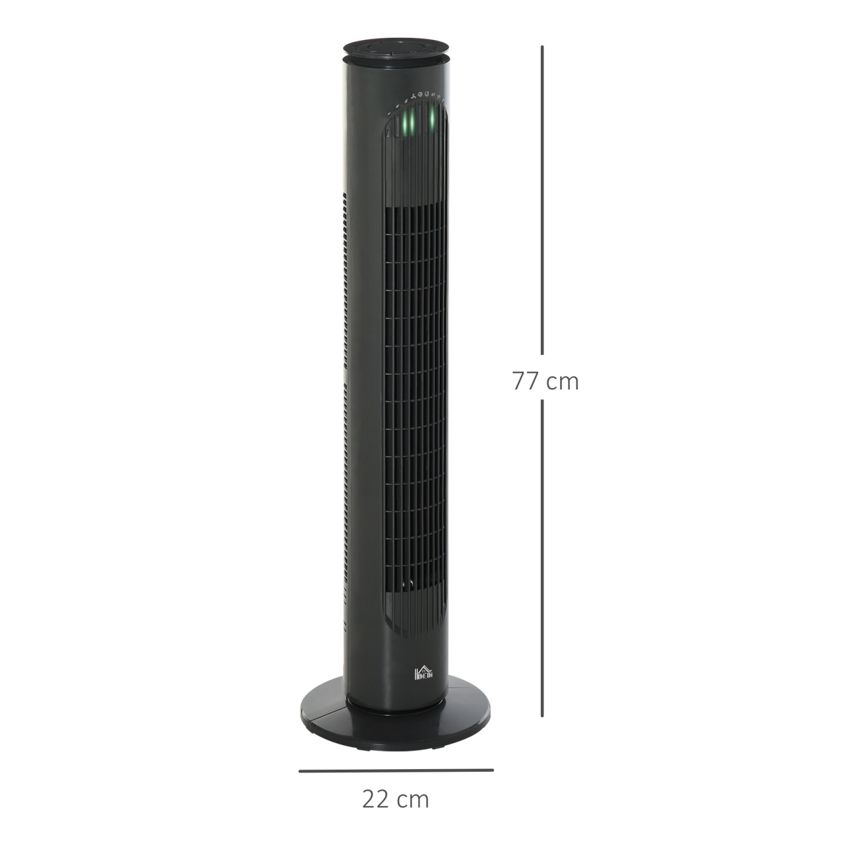 Dark Grey Tower Fan with Remote Control – 3 Speed Oscillating Cooling Fan with Timer Dark Grey Tower Fan with Remote Control – 3 Speed Oscillating Cooling Fan with Timer - Image 3