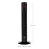 Black Tower Fan with Remote Control – 3 Speed Oscillating Fan with 12 Hour Timer