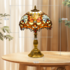Sunflower Stained Glass Table Lamp – Antique Bedroom Bedside Light