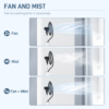 Spray Misting Pedestal Fan with Oscillation, Tilt, Wheels and Remote Control