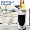 Silver Tower Fan with Remote Control – 3 Speed Oscillating Cooling Fan with Timer Silver Tower Fan with Remote Control – 3 Speed Oscillating Cooling Fan with Timer