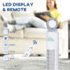 White Tower Fan with Remote Control – 3 Speed Oscillating Cooling Fan with Timer White Tower Fan with Remote Control – 3 Speed Oscillating Cooling Fan with Timer