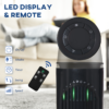 Dark Grey Tower Fan with Remote Control – 3 Speed Oscillating Cooling Fan with Timer Dark Grey Tower Fan with Remote Control – 3 Speed Oscillating Cooling Fan with Timer