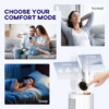Bladeless Tower Fan with Humidifier – UV Sterilisation, Oscillation and Remote Control