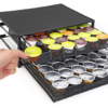 Black Coffee Pod Double Drawer Storage Holder – Capsule Organiser Stand