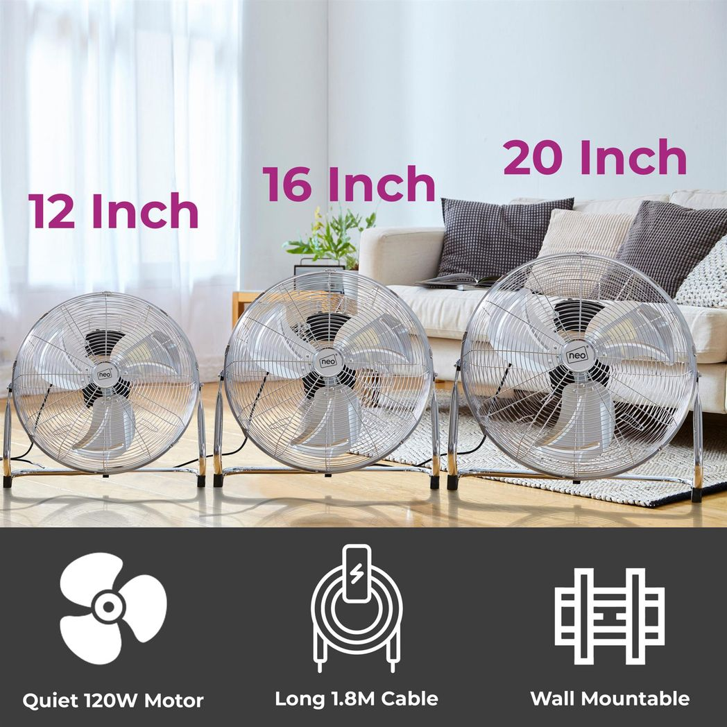 20 Inch High Velocity Chrome Floor Fan – Metal Freestanding Cooling Fan 20 Inch High Velocity Chrome Floor Fan – Metal Freestanding Cooling Fan - Image 7