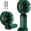 Handheld Mini USB Rechargeable Fan – Strong Wind Portable Fan with 180° Adjustable Head